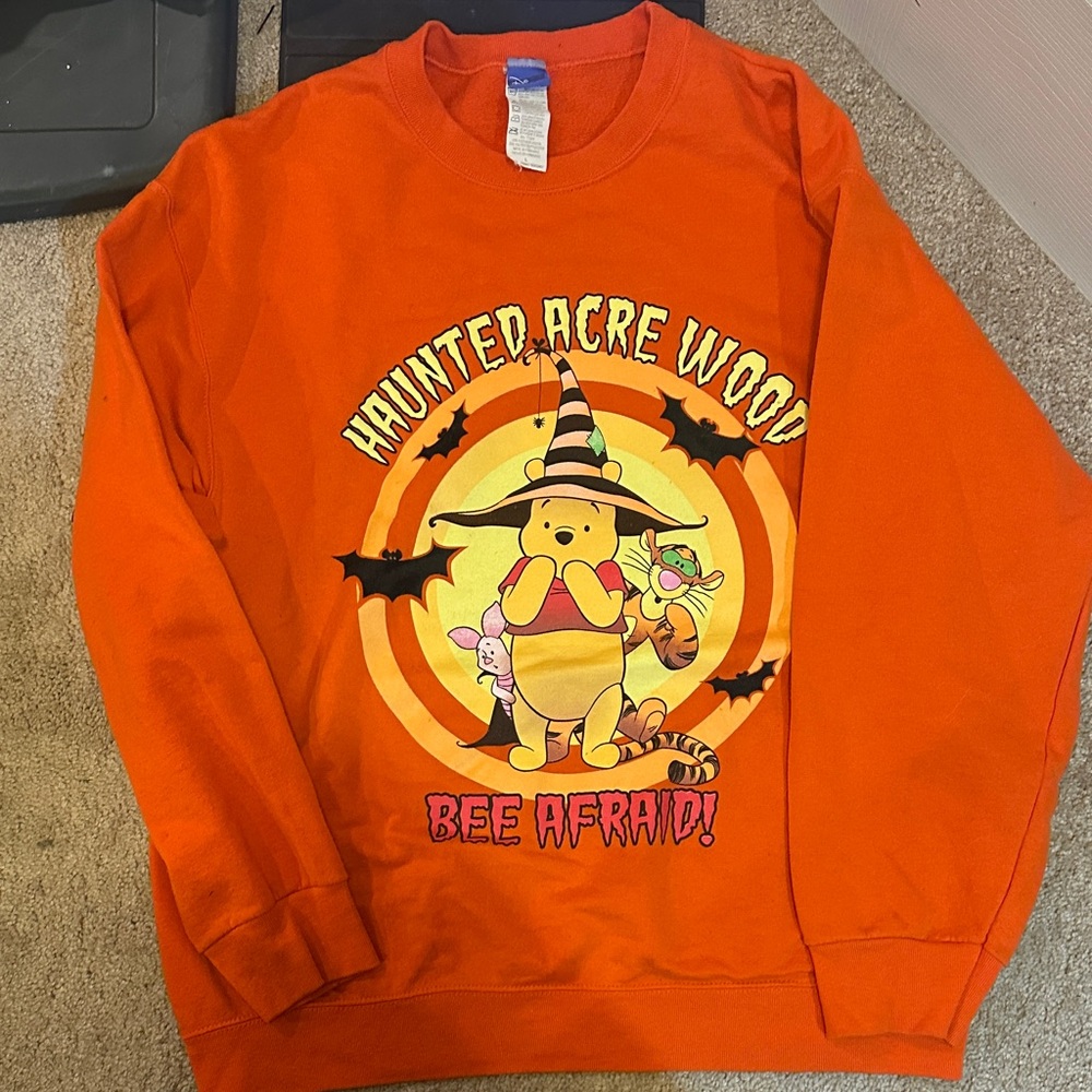 Vintage Disney Orange Halloween Winnie the Pooh Sweater